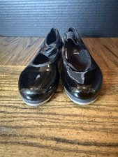 Bloch Tap Shoes Girls Mary Jane  s Glossy Black Snap Strap Kids Youth- Size 12.5M