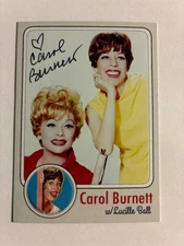 Carol Burnett signed CAROL BURNETT SHOW Lucille Ball autograph custom card