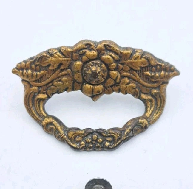 Antique Handles Drawer Pulls Old Vintage Dresser Furniture Hardware Lot of 2 - Image 3 of 4