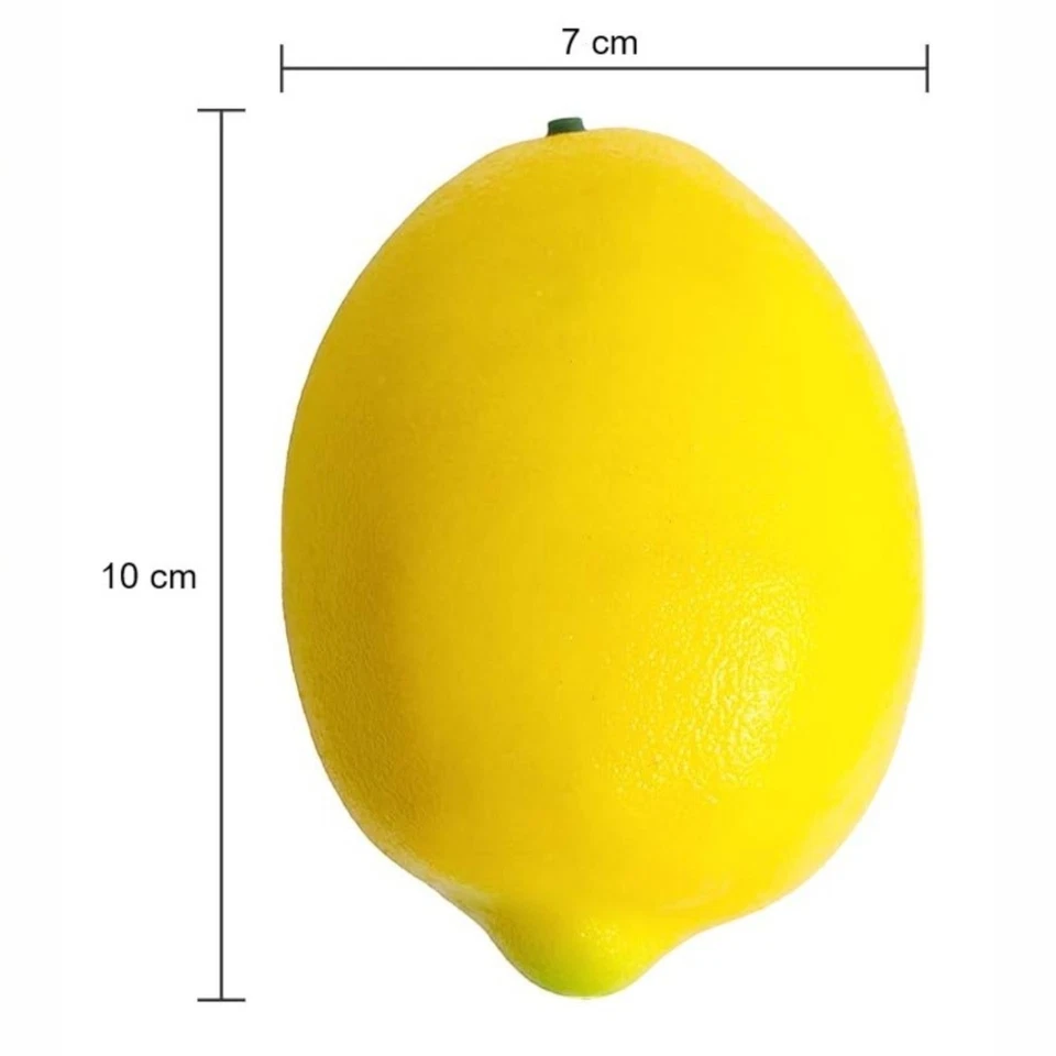 Künstliche Zitrone / Zitronen, 6 Stk - Lebensechtes Plastikobst, Kunstobst, Obst - Bild 2 von 4