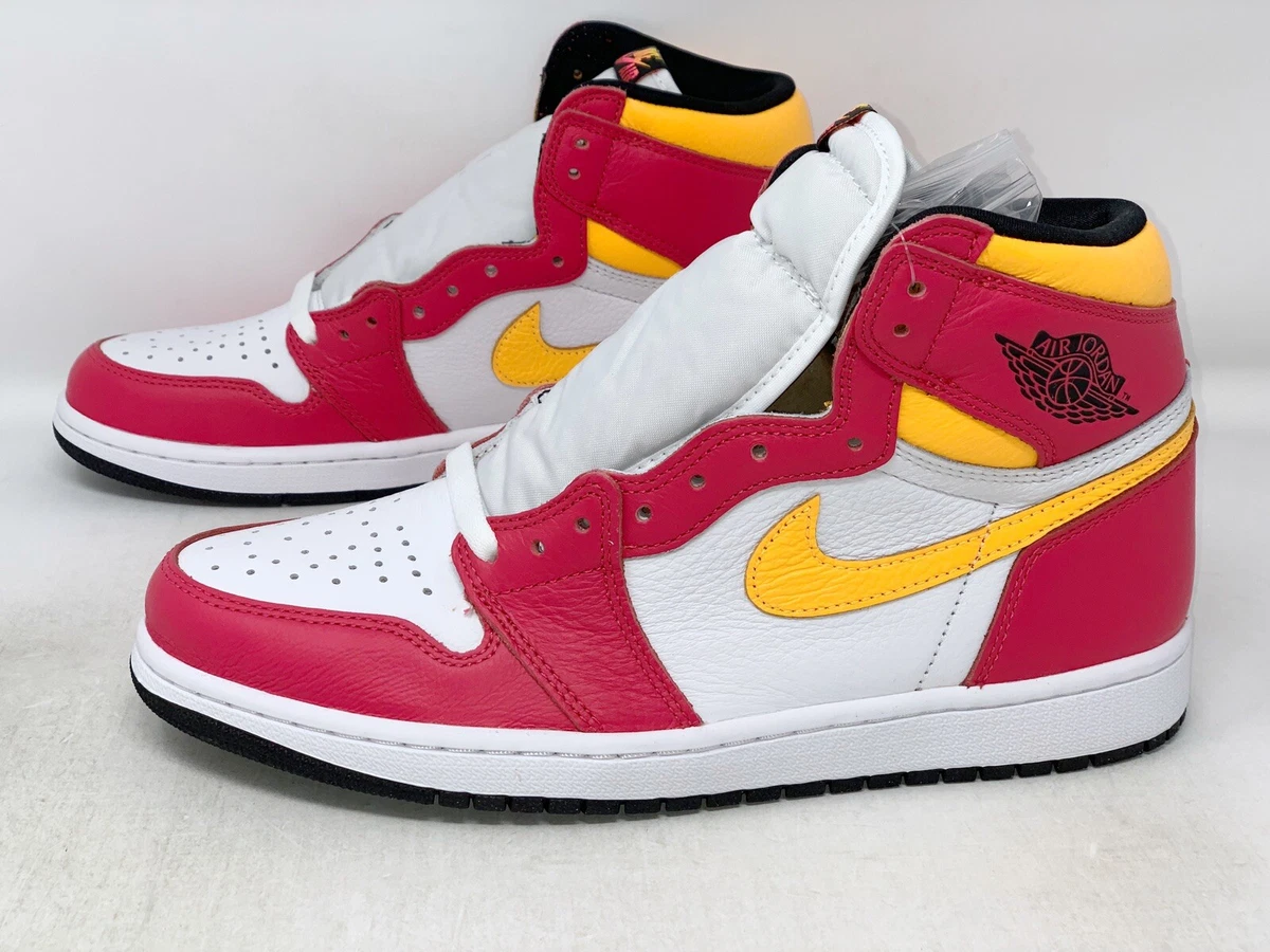 Air Jordan 1 High 'Light Fusion' Red Sneaker, Size 12 BNIB 555088-603 | eBay