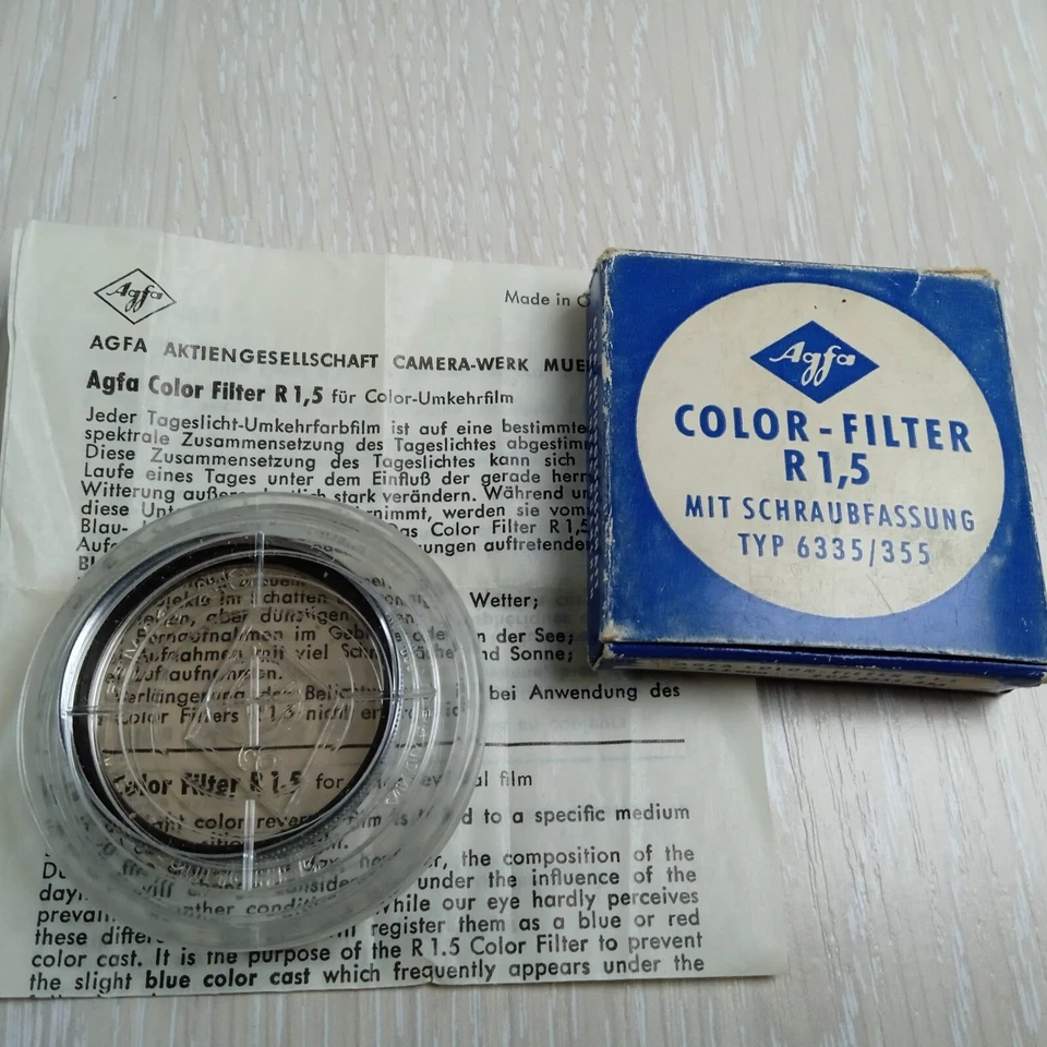 🔰   Agfa COLOR-FILTER R1,5  35.5mm  Type 6335/355    #0156 - Image 2 of 4