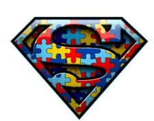 Autism sticker superman logo weatherproof  bumper vinyl decal