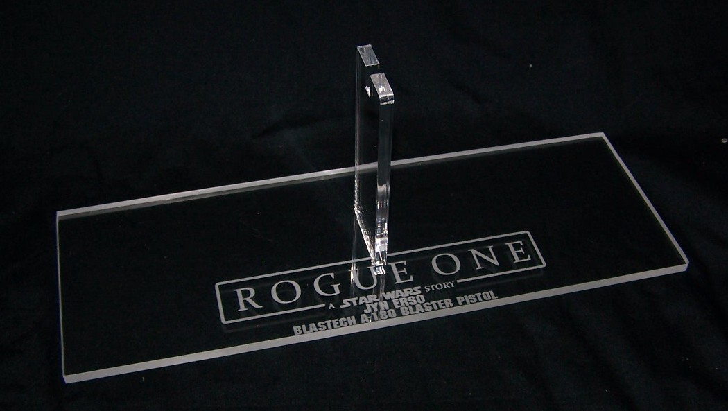 WTW 星条旗ミラー Acrylic display stand for Star Wars Rogue One Jyn Erso Blaster