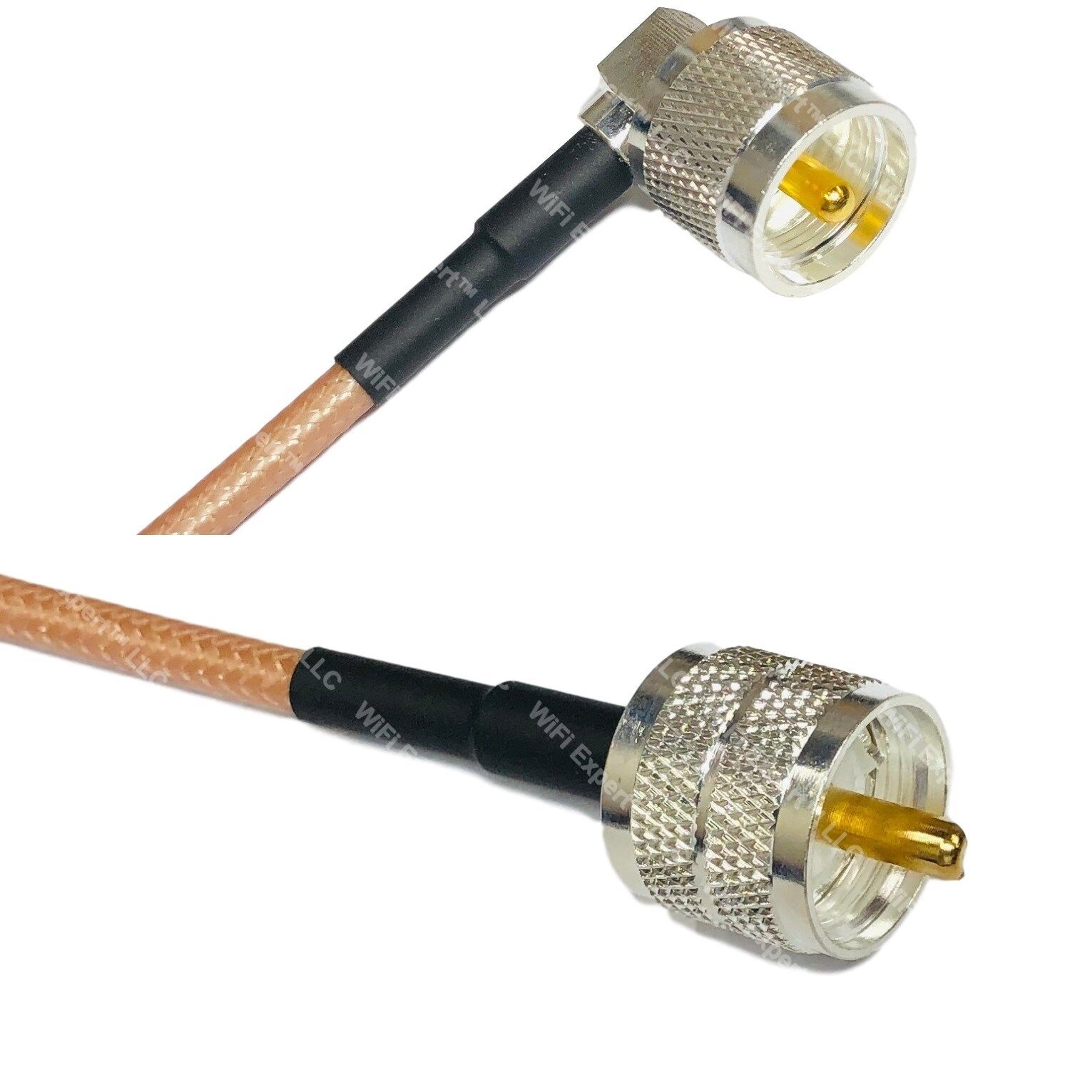 RG400 Silver UHF Male Angle to PL259 UHF Male Coax RF Cable USA Lot Wysokiej jakości sprzedaż wysyłkowa