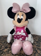Disney Just Play MINNIE MOUSE Light Up Bow Talking Singing Plush Doll 15" 10 .