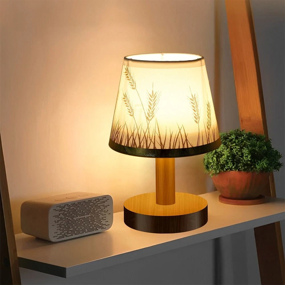 bedroom USB Rechargeable Lamps LED Night Lamp Desk Lamp Cloth Table Lamp