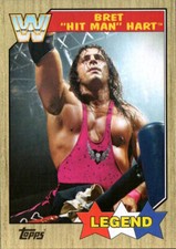 2017 Topps WWE Heritage Wrestling Card #71 Bret "Hit Man" Hart LGD