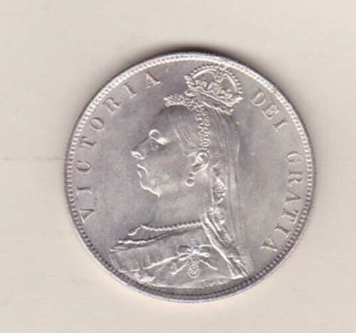 SUPERB 1891 VICTORIAN SILVER HALFCROWN COIN IN NEAR MINT TO MINT CONDITION - Afbeelding 1 van 2