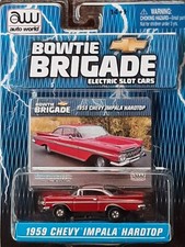Rare 2006 NOS Autoworld Bowtie Brigade Red 59 Impala Htp HO Slot Car Runs on AFX