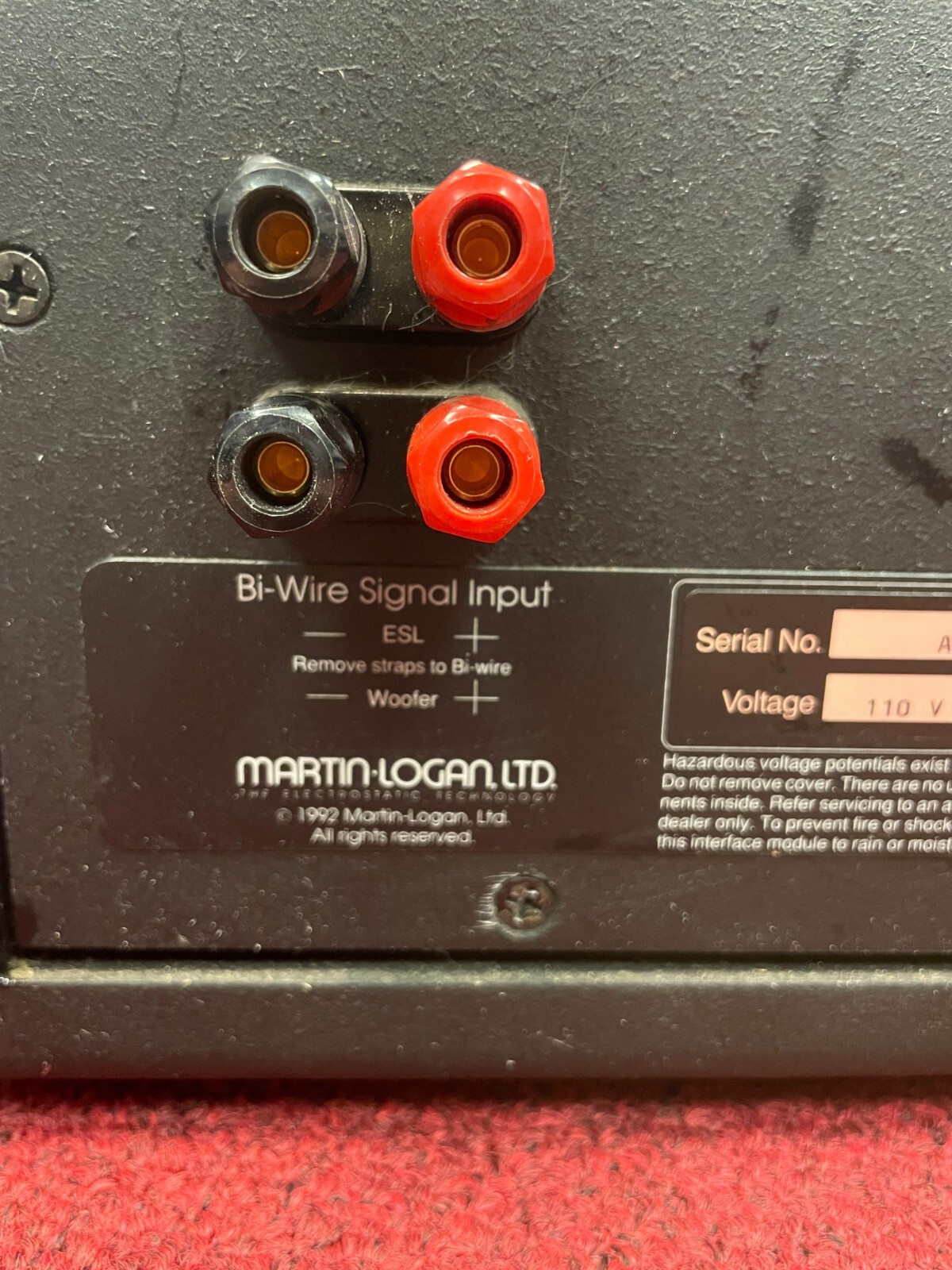 SPEAKERS MartinLogan, Aerius,Electro Motion ESL,Electro Static