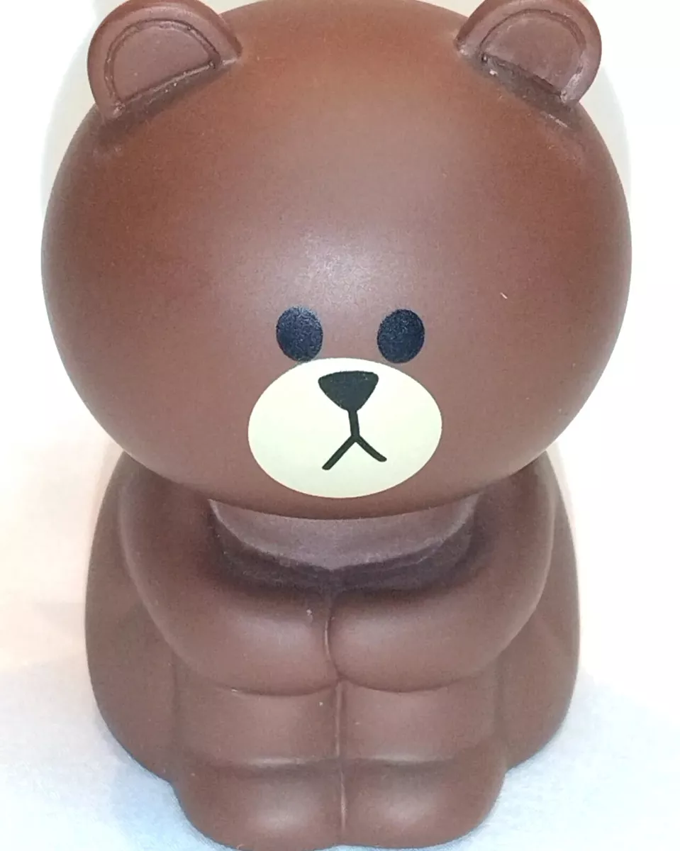 Naver Line Friends Brown Bear Piggy Bank W Suction Cup 3