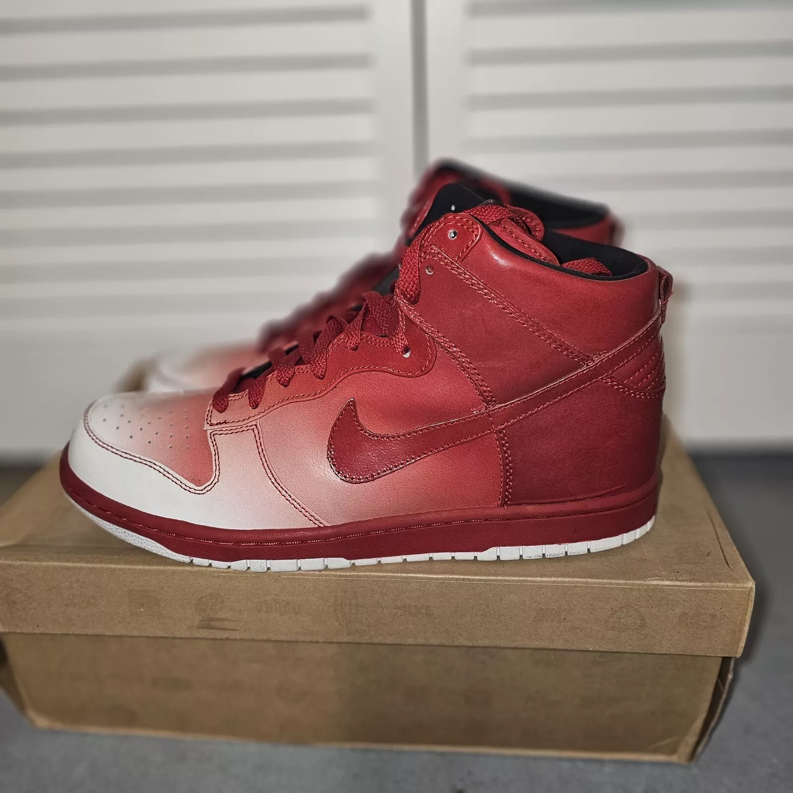 Nike Dunk High Supreme Spark Destroyers Red Haze Dégradé Homme Taille 11,5 2008 DS