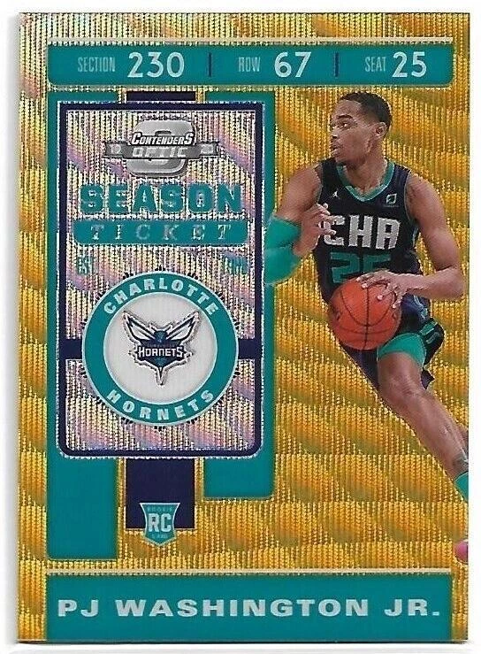 PANINI NBAカード CONTENDERS PJ WASHINGTON JR. HORNETS 19/25 #12 送料無料 中古 IT2 2019-20 Panini Contenders Optic - PJ Washington Jr. #103 for sale