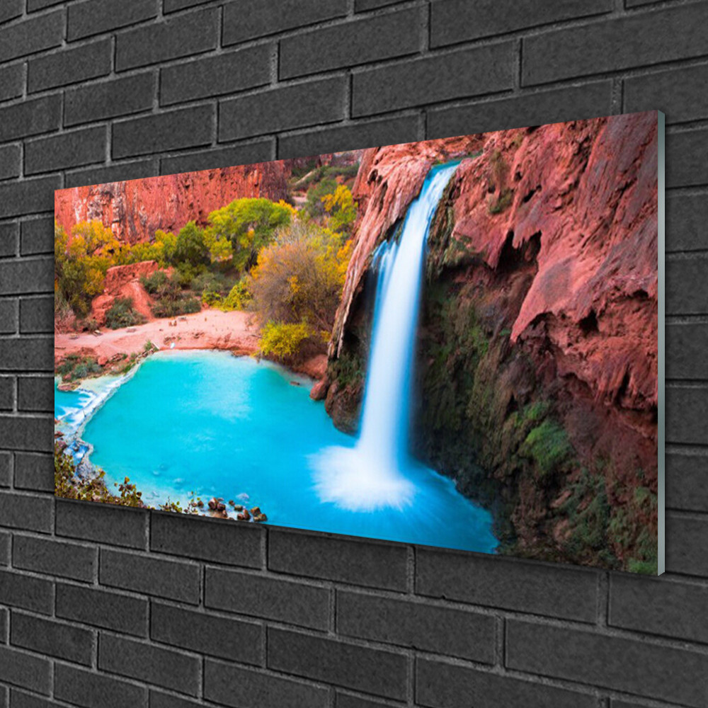 Tableau sur verre nature et montagnes 100x50 pour créer un espace zen chez soi