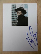 Roy Ayers Autogramm signed 10x15 cm Karteikarte mit Magazinbild 