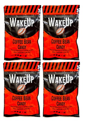 Bonbons Espresso WakeUp Coffe Bean Candy Koffeinhaltig 4x 45g  Kaffee Geschmack