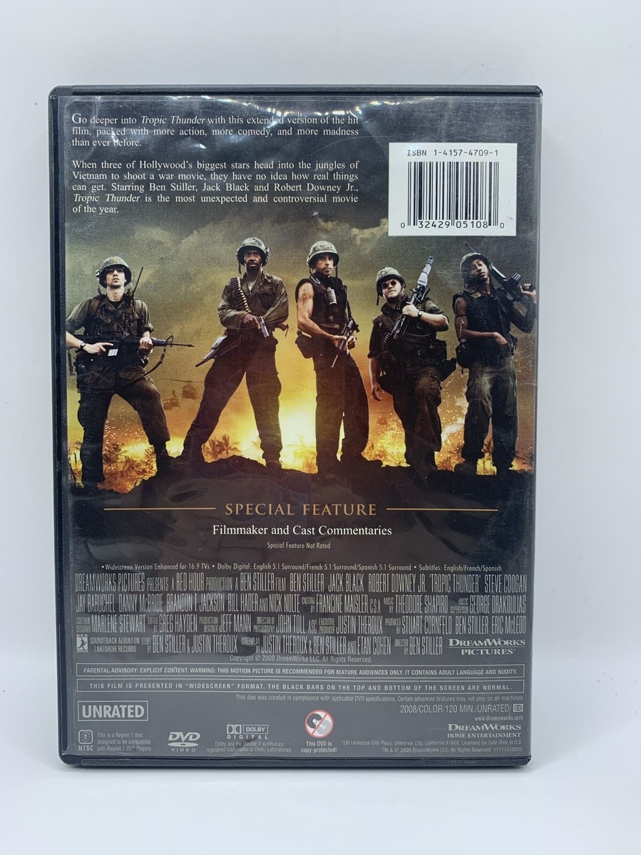 Tropic Thunder Unrated Director's Cut DVD Movie Unrated