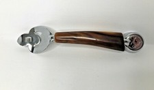 Vintage Bottle Opener/Jigger Cup Bakelite Swirl Handle Double Side Barware
