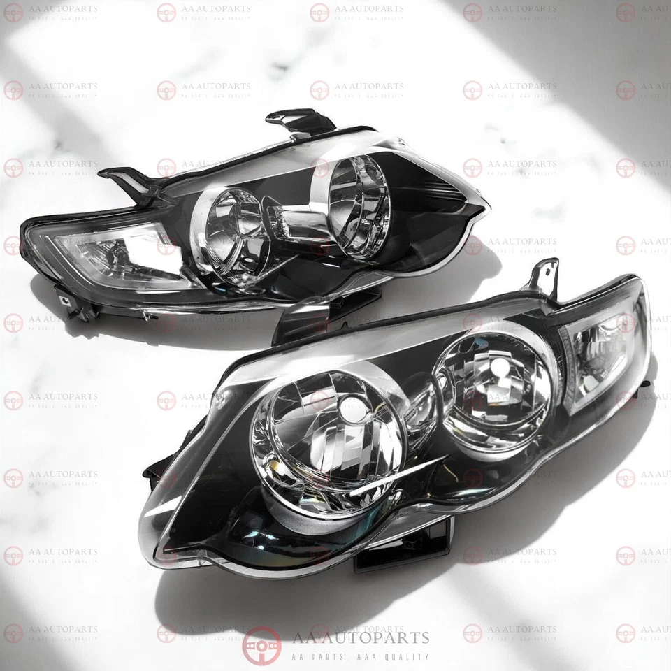 LED Black Headlights Pair Ford Falcon FG XR6 XR8 Turbo 2008-2011 - image 2 of 4