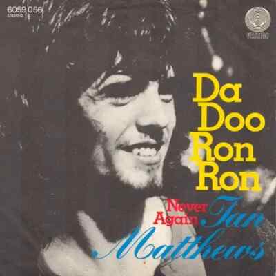Iain Matthews Da Doo Ron Ron Vinyl Single 7inch NEAR MINT Vertigo