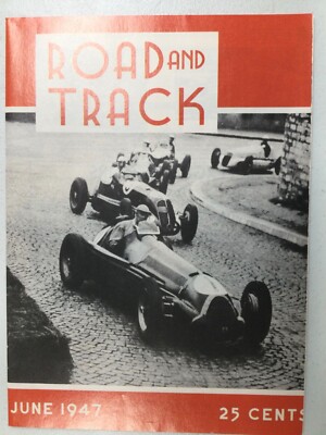 RacingArt22 Article REPRINT by Road and Track First Issue June 1947 36 page
