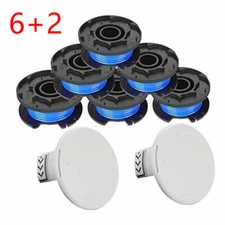 6PCS Spool w/ 2 Caps For Ryobi One+ String Trimmer Line 18V 24V 40V Weed Eater