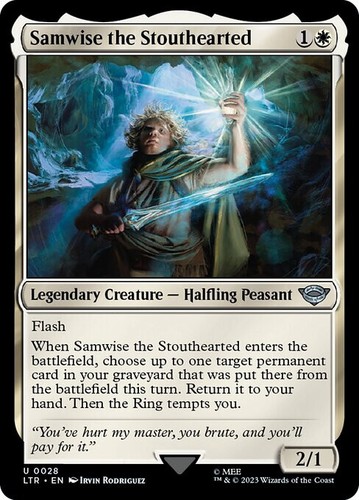 samwise gamgee mtg card LotR FOOD TOKENS Magic Custom Commander Deck Tales of Middle Samwise Gamgee (Showcase) (Surge Foil)