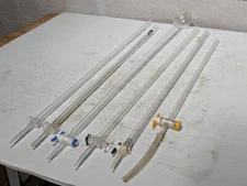 Lot of 6 Chromatography Columns Various Types, Sizes, Manufacturers, 4 wStpcks