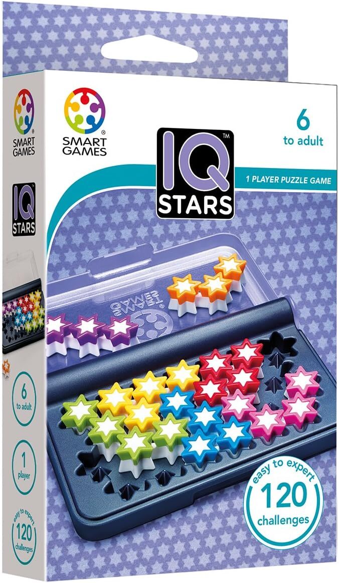 Thumbnail - Smart Games - Iq Stars, Puzzle Game With 120 Challenges, 8+ Years