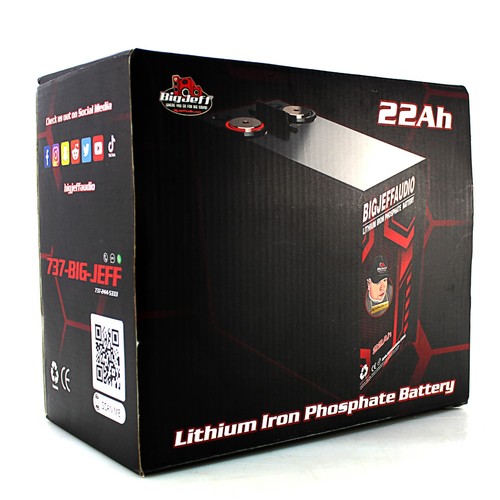 Big Jeff Car Audio Compact 22AH 12V Lithium LFP Battery 6000W / BJ-LI-22AH - Picture 8 of 8