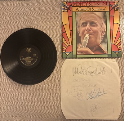 SIGNED Monty Sunshine A Taste of Sunshine LP vinyl UK Djm 1976 DJB26088