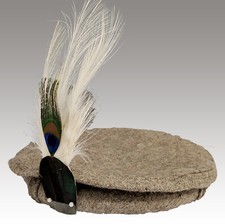 PAKOL FEATHER Afghan Pakistani Hat Beret Chitral Peacock Pakistan Mens Pakul  