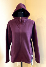 Sz S - The North Face Women Sibley Textured Fleece Parka Hooded Jacket Red 149