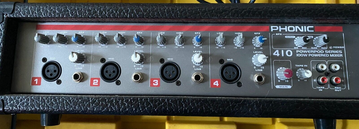 Phonic Powerpod 410 Head 100W 4 Chanel Powered Mixer w/ Variable