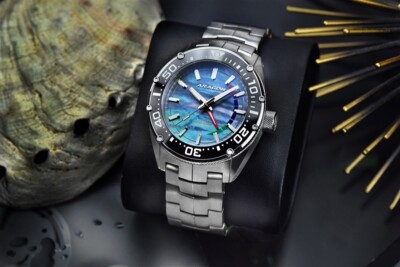 ARAGON Virtuoso Titanium NE57 Aqua BMOP 44mm 29 Jewels Power Reserve Automatic