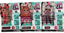 3 LOL Surprise J.K. Mini Fashion Dolls: Diva, Neon QT & M.C. Swag Set New Boxed