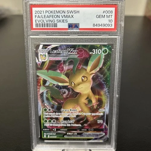 Pokemon TCG: Lafeon V Max 008/203 Psa 10 Evolving Skies