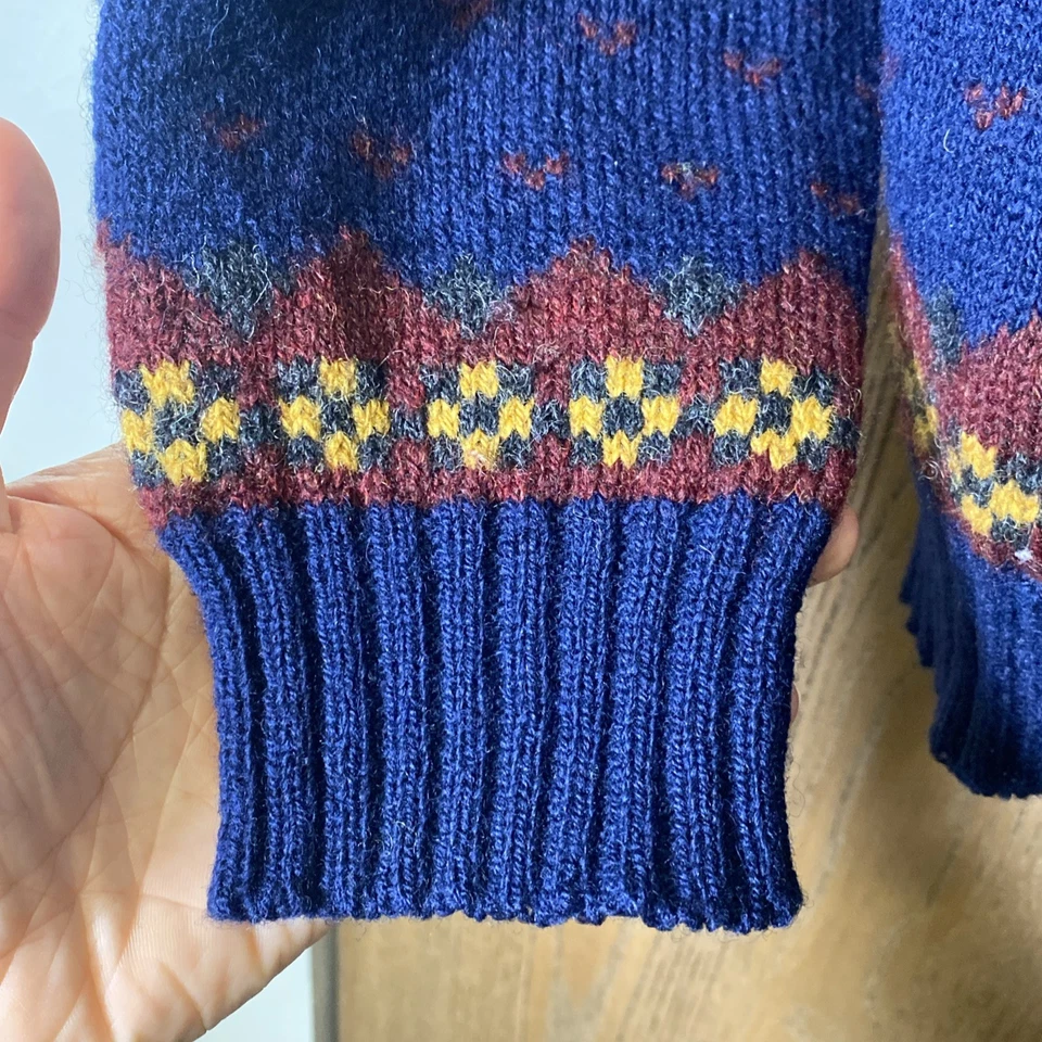 VTG Woolrich M Medium 100% Wool Mallard Knit Sweater Men's Read - Image 3 of 4