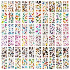 Habett Temporary Tattoos for Kids, 60 Sheets Mixed Styles Temporary Tattoos Stic