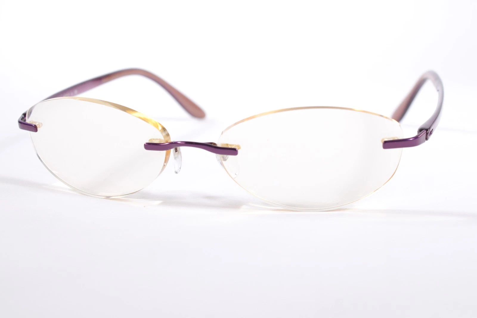 Silhouette Eyeglasses 6605 Women Purple Rimless Titanium Eyewear Glasses Frames