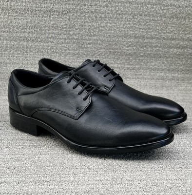 ECCO Citytray Men's Leather Derby Modern Formal Shoes Black 8 US Size