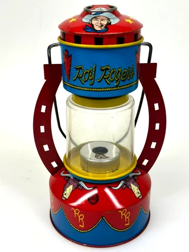 Vintage 1960s ROY ROGERS RR Ranch Lantern Cowboy Western Ohio Art Tin Litho