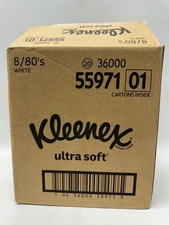 Kleenex Ultra Soft Facial Tissues, 8 Cube Boxes, 80 Tissues per Box, 3-Ply, Pack