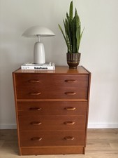Mid Century E Gomme G-Plan Brandon Range Oak Chest of Drawers 1950s