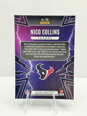 Nico Collins 2025 Panini Phoenix Thunderbirds #20 Houston Texans