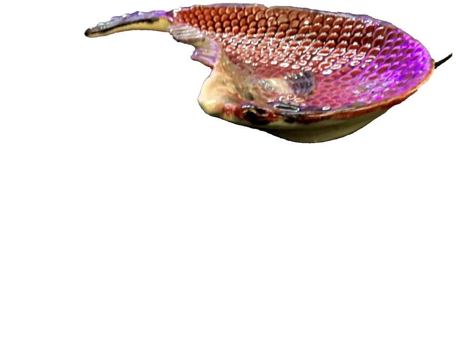 ** ОЧЕНЬ РЕДКАЯ — лоток Bordallo Pinheiro 9 дюймов — часть «коллекции красных рыб»  - Изображение 4 из 4