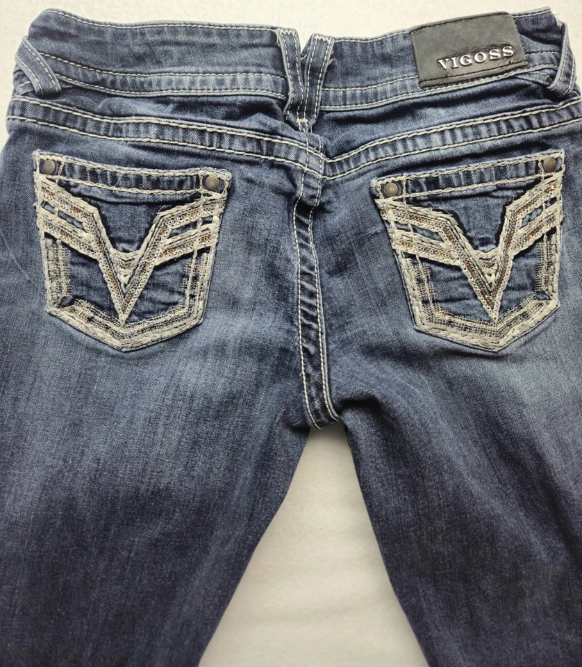 Vigoss Jeans Women's Size 9/10 The Chelsea Bootcut Cowgirl Embroidered 32x33 - Image 4 of 4