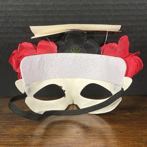 Halloween Catrina Mask,Hat Headband Veil, Catrin Skull Face Mask Day Of The Dead - Picture 5 of 10