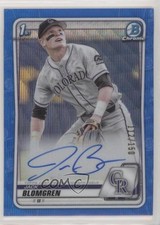 2020 Bowman Draft Chrome Picks Blue Wave Refractor /150 Jack Blomgren Auto r1i